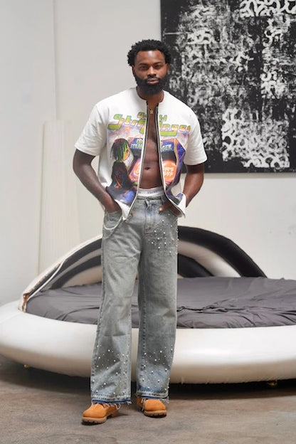 Pearl Baggy Jeans (Blue)