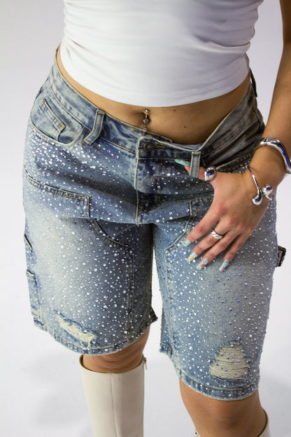 Rhinestone Jorts (Women)
